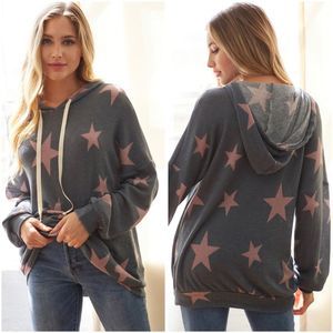 🆕Star print oversized hooded pullover